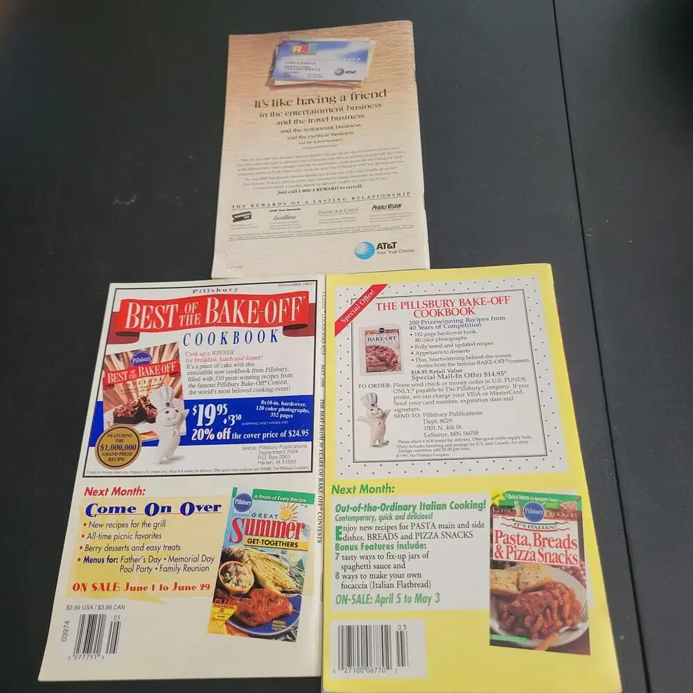 Three Vintage Cookbooks on baking 2 Pillsbury and 1 Southern‎ Living